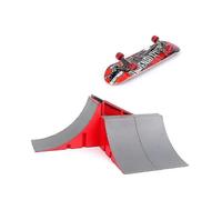 (61833) Kit de rampa para parque de patinaje de dedos con 1 monopatín de dedos y mini patinete.