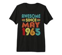 61st Birthday Idea Awesome Since May 1965 Bday 61 Years Old Camiseta Premium