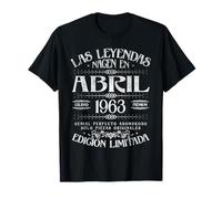 62 Años Cumpleaños 1963 Hombre Mujer Regalo de 62 - Camiseta Vintage Black T-Shirt Unisex-Adultos Pequeño EU S Manga Corta