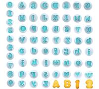62 moldes de letras para pasta de azúcar, letras para galletas, accesorios reutilizables para pastelería para tartas, fondants