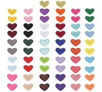62 Parches de Corazón para Coser y Bordar - Reparación de Ropa, Planchado para Abrigos, Pantalones, Faldas, Mochilas, Chaquetas