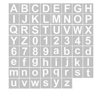 62 plantillas de letras y números de 5 pulgadas, reutilizables, lavables, respetuosas con el medio ambiente, para pintar sobre madera, tela, pared, puerta, decoración del hogar
