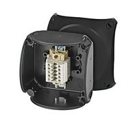 62000340 Carcasa: Caja de conexiones X: 93mm Y: 93mm Z: 62mm IP66 negro HENSEL