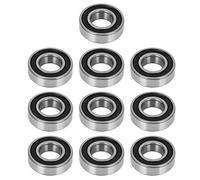 6205-2RS Ball Bearing 10 Pack | High - Speed Rubber Sealed for Mechanical Automotive/Motor/Cycle | 25mm Bore, 52mm OD, 15mm Thick | Low Noise & Efficiency Saving
