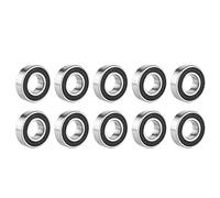 6205-2RS Ball Bearings 10 - Pack | Double Protected for High Speed & Particle Protection | 25mm x 52mm x 15mm Deep Groove Bearings for Machinery/Automotive/Industrial Use