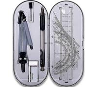 (621) Juego de 8 piezas de geometría matemática para estudiantes con caja de almacenamiento irrompible