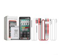 621a multímetro digital recargable True Rms rango automático 9999 resistencia para probar conteos de corriente, medidor de voltaje para electricistas (negro)