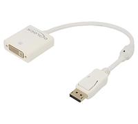 62600 Adaptador Displayport Plug,DVI-I (24+5) Hembra 0,2m Blanco DELOCK