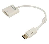 62602 Adaptador Displayport Plug,DVI-I (24+5) Hembra 0,2m Blanco DELOCK