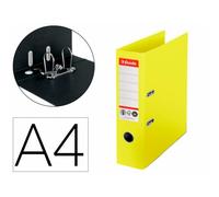 627566 - Archivador de palanca Esselte de 75 mm de lomo tamaño din a4 cartón forrado de color amarillo con rado