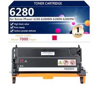 6280 Cartuchos de Tóner 106R01400 106R01401 106R01402 106R01403 para Xerox Phaser 6280 6280DN 6280N 6280YN Impresoras, para Escuelas, Hospitales y Bancos, 200000 Páginas,Magenta-1 Pack