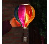 62cm Solar Frío Llama Arcoiris Caliente Aire Globo Colgante LED Exterior Farol