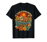 62nd Birthday Retro Sloth Tropical Vintage 1964 62 Years Old Camiseta