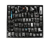 62PCS Máquina de Coser Kit de Prensatelas Juego de Accesorios de Metal para Confección en el Hogar Acolchado Plata 633g 22.3oz Piezas de Costura Multifuncionales para el Hogar