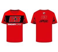 63 Bañera Ducati Dual Line Camiseta, Rojo, M Unisex Adulto
