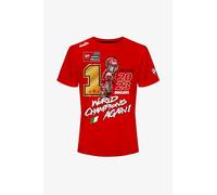 63 Camiseta Celebrativa Mondiale Bagnaia 2023,S,Rojo