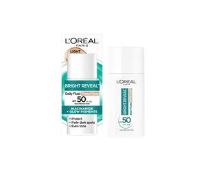 ¡63% DTO! Bright Reveal Fluido Diario con Color y Niacinamida SPF50 50 ml