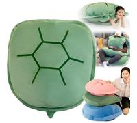 63 Inch Multifunctional Giant Wearable Turtle Shell Pillow, Giant Wearable Turtle Shell Pillow, PP Cotton Removable Soft Stylish for Boys Girls (80cm/31.4in,Green)