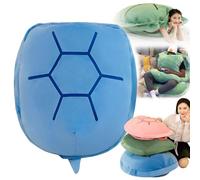 63 Inch Multifunctional Giant Wearable Turtle Shell Pillow, Giant Wearable Turtle Shell Pillow, PP Cotton Removable Soft Stylish for Boys Girls (60cm/23.6in,Blue)