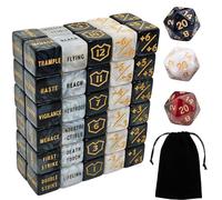 63 PCS MTG Counter Dados Set - AbilityKeyword Counters, -1/+1 Life Counter, Shield Life Dados, Creature Stat Buffs, Marble Colour D6 Cube, for MTG, Juegos de Cartas (Incluye Bolsa Negra)