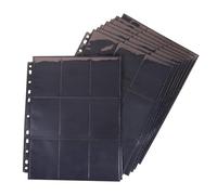 630 fundas para tarjetas de Pokemon, 35 páginas, fundas para juego de colección de doble cara, bolsas en blanco Pokemon Trading Card Sleeves, negro