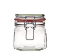 630 ml tarro con cierre de alambre, cuadrado, boca: cierre de alambre