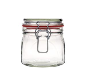 630 ml tarro con cierre de alambre, cuadrado, boca: cierre de alambre