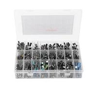 630Pcs Aluminum Electrolytic Capacitor Kit Assortment Box, 24 Value 0.1uF 1000uF, Capacitors for DIY Projects, Repair TVs LCD Monitors Radios Stereos Game Consoles Mi