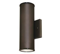 63157 Lámpara de pared para exteriores con LED regulable, acabado en bronce aceitado y paneles de cristal esmerilado