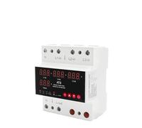 63A 100A 3 fases 3P + N Protector de sobretensión ATS Interruptor de Transferencia Automática Selector de fase potencia ininterrumpida sobrecorriente(5 Displays,100A)