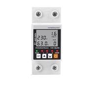 63A 100A fuga a tierra protector de sobretensión y subtensión interruptor de relé energía eléctrica kilovatio hora medidor de electricidad bidireccional(63A)