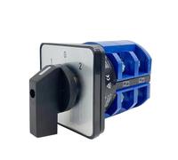 63A DIN Rail mounting selector LW26-63/2 Two-Pole Selection Control Circuit Silver Rotary cam Switch (Size : Customize)