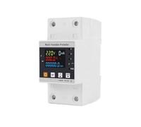 63A inteligente fuga a tierra sobre y bajo voltaje protector relé disyuntor temporizador energía kilovatio hora medidor(63A)
