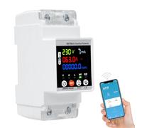 63A Wifi Medidor de Electricidad Protección automática contra sobretensiones Protección contra rayos Medidor de CA Inteligente Fuga Sobre Protección de Baja Tensión (Voltaje Amperaje Ajustable)