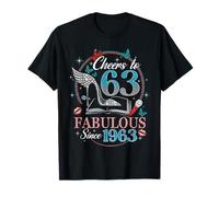 63rd Birthday Women Cheers to 63 Years Fabulous Since 1963 Camiseta