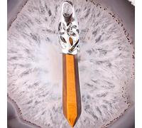 63x10MM Rhodonite Rose Pink Quartz Botswana Onyx Opal Lapis Green Stone Aventurine Faceted Bead Pendulum Pendant 1 PCS-tiger eye