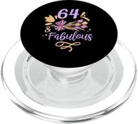 64 and Fabulous Old Age Years Fiesta de cumpleaños Sesenta y Cuatro 64 años PopSockets PopGrip para MagSafe