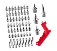 64 clavos de repuesto para atletismo, 4 modelos (clavo corto, clavo largo, torre, clavo puntiagudo) para competición, entrenamiento