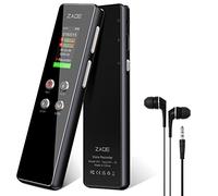 64 GB Grabadora Voz, ZAQE HD Grabadora de Voz Profesional 1536 Kbps con Repetición A-B, Reconocimiento de Voz y Contraseña, Voice Recorder con Reproducción para Conferencias (ZAQE-A55)