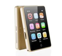 64 GB Reproductor MP3 Bluetooth 5.3 con Altavoz, Pantalla de 2,8 Pulgadas, Sonido HiFi, Reproductor MP4, Reproductor MP3 para niños, Radio FM, podómetro Deportivo,Reproductor de Musica(Oro)