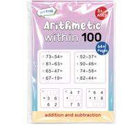 64 Páginas/Libro y Aprendizaje Matemáticas Cuaderno de Árithmetica Versión Inglesa de Números Ayudas para la Escritura Cuaderno