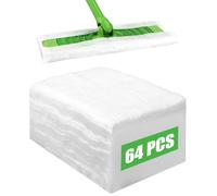 64 Paños Desechables para Barrer en Seco Compatibles con Swiffer Sweeper, Almohadilla de Limpieza en seco para Fregar y Limpiar el Suelo, Unidades Recambio Almohadillas e Trapo de Barrido en Seco