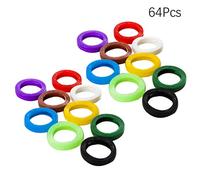 64 Piezas Anillos De Manga Casquillo Clave Tapas Clave Cubre Etiquetas De Tapas De Teclas Etiquetas De Identificación Clave Identificadores Clave Cubre Ingredientes Llave