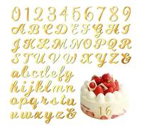 64 Piezas De Decoraciones Para Pasteles Con Letras Y Números, Decoraciones Acrílicas, Accesorios Para Decoración De Pasteles Diy, Artículos Para Fiestas