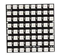 64 - Placa de Desarrollo LED Digital con LED RGB WS2812 5050, Pantalla de Matriz de Puntos a Todo Color 8x8, Chip Controlador Inteligente Integrado, bajo Consumo de 5 V para