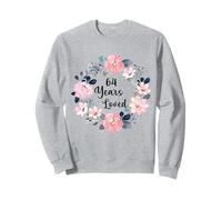 64 Years Loved 64th Birthday Floral 64 Year Old Men Women Sudadera