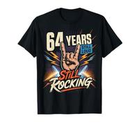 64 Years Still Loud Still Rocking Cumpleaños Camiseta