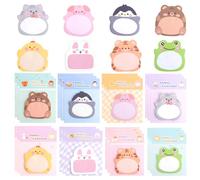 640 Hojas Notas Autoadhesivas 32 Blocs Mini Notas Adhesivas con Forma de Animal Bonita 8 Estilos Sticky Notes de Colores Pasteles para Recordatorios, Planificadores, Mensajes, Escuela, Oficina