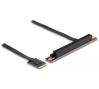 DELOCK 64220 - Tarjeta vertical, M.2 NVMe Key a+E > PCIe x16, cable de 20 cm
