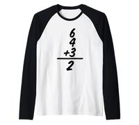 6432 Béisbol Doble Juego Matemáticas Amante Deportes Ecuación Camiseta Manga Raglan